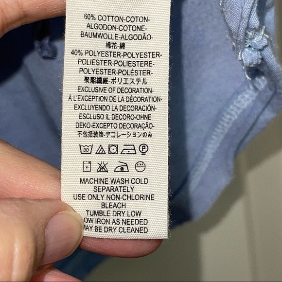 Free People Darling Off The Shoulder Knit Blouse Blue S - Picture 10 of 17